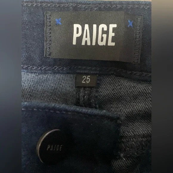 Paige Manhattan Mid Rise Slim Boot Stretch Denim Jeans NEW Size 25 (Msrp $249) - Picture 7 of 13